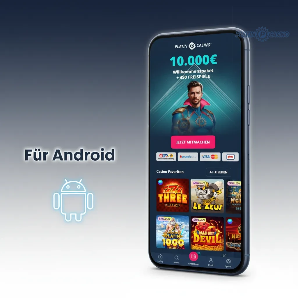Android‑Anleitung: platincasino in Chrome als Homescreen‑Shortcut hinzufügen, wie eine App nutzbar ab Android 8.0.