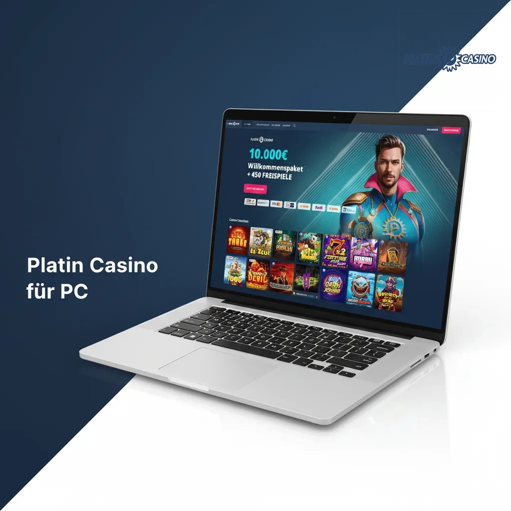 Platin Casino am PC im Browser unter Windows/macOS; PWA optional, keine zusätzliche Software nötig.