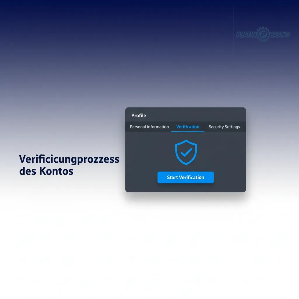 Infografik: Konto-Verifizierung in 5 Schritten – E-Mail/Telefon, Ausweis, Adresse, Zahlungsmittel, Status prüfen.
