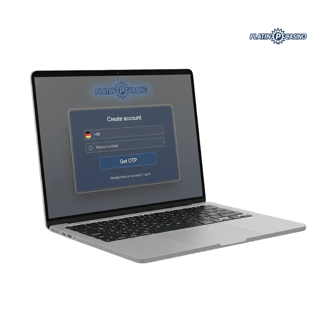 Registrierung bei Platin Casino DE: per Telefon, E‑Mail, Social Login, Ein‑Klick; Bonus bis 2.000 € + 200 Freispiele.