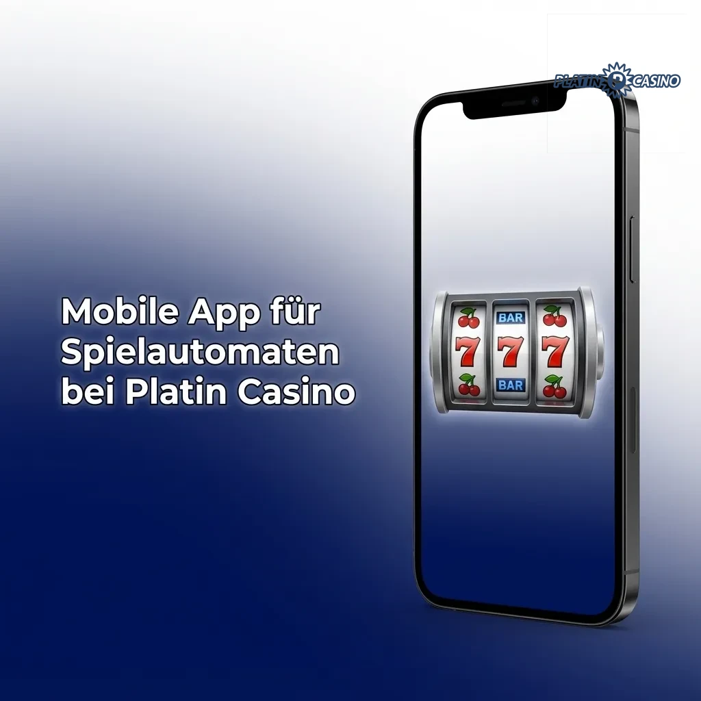 Mobile App von Platin Casino auf Smartphone zeigt Spielautomaten-Auswahl mit Touch-optimierter Benutzeroberfläche