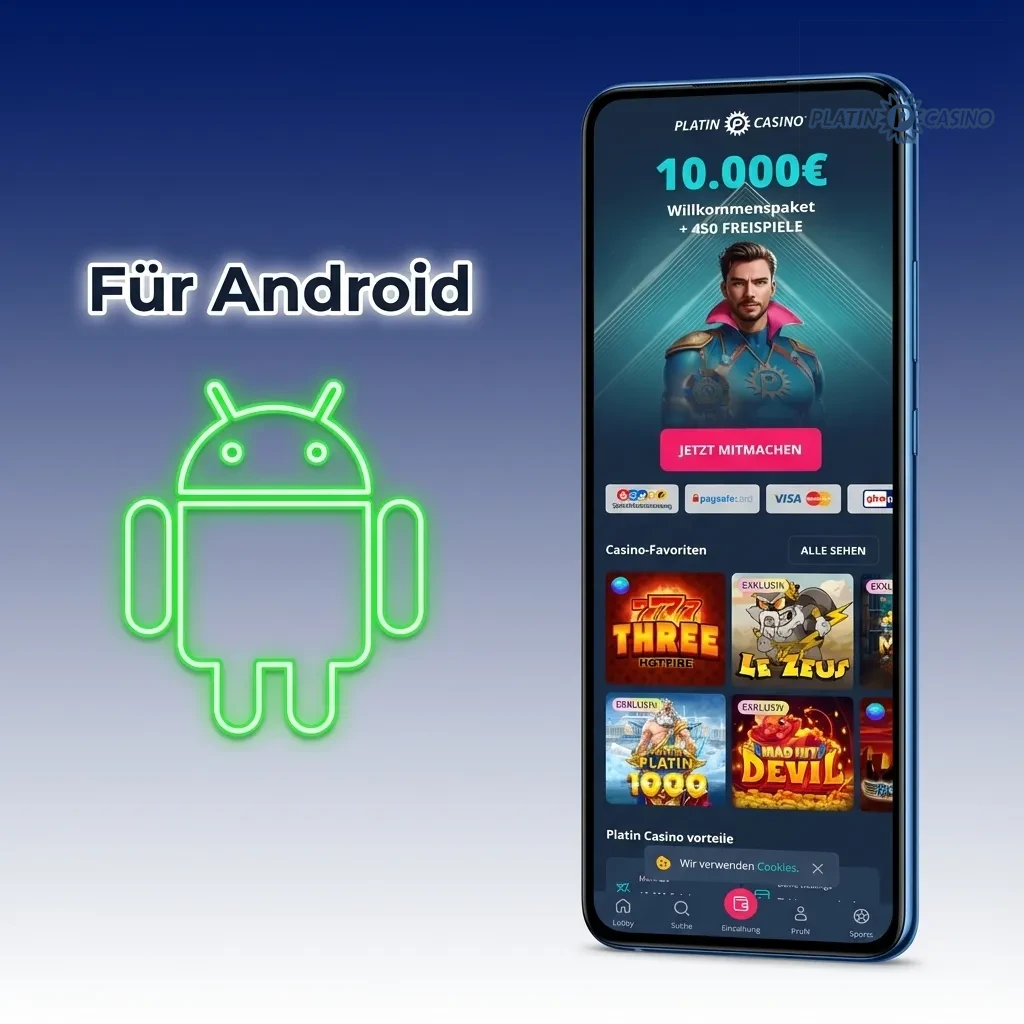Android casino app installation guide showing APK download and setup steps for Samsung, Huawei, and Xiaomi devices