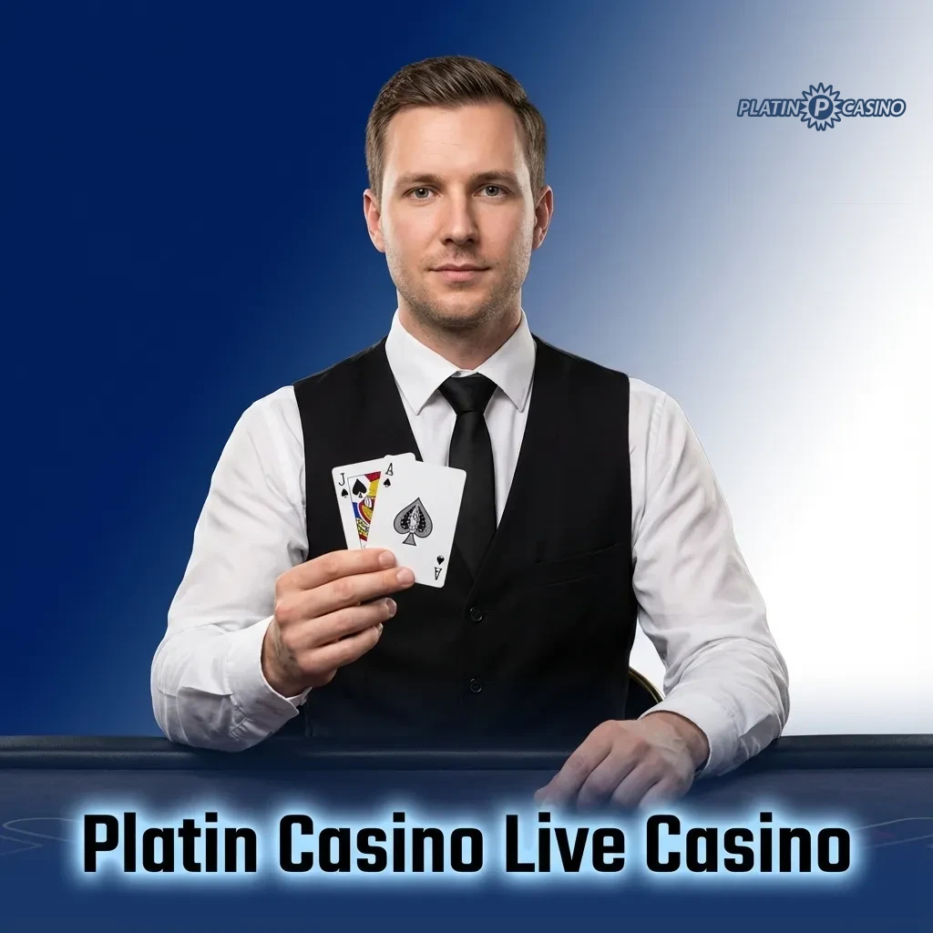 Live casino dealers at Platin Casino streaming roulette, blackjack, and baccarat games in HD studio setting